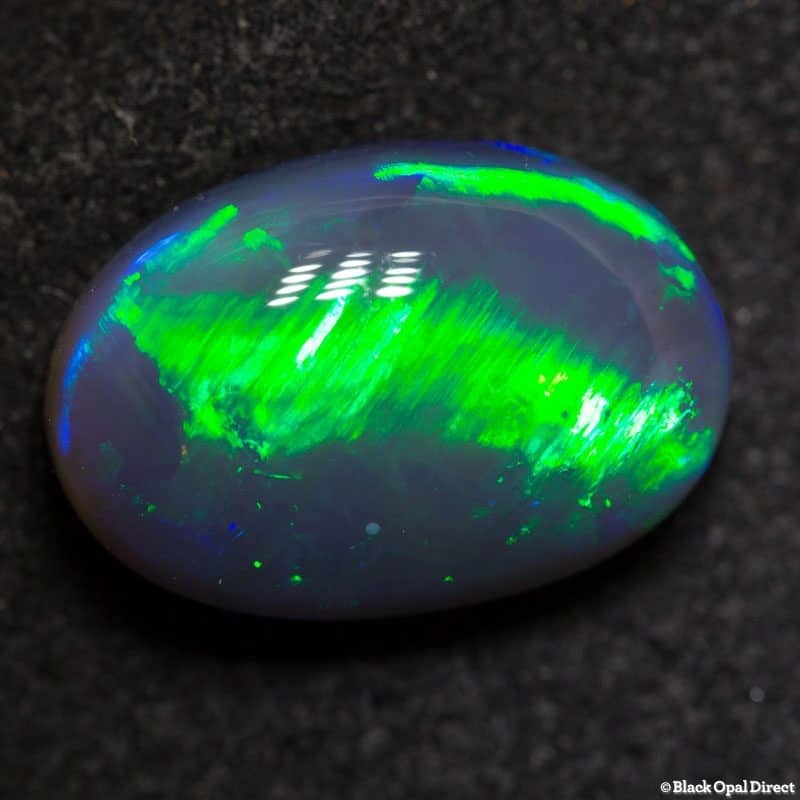 6.30ct cats eye pattern black opal 14.5x10x6.5mm - Image 3