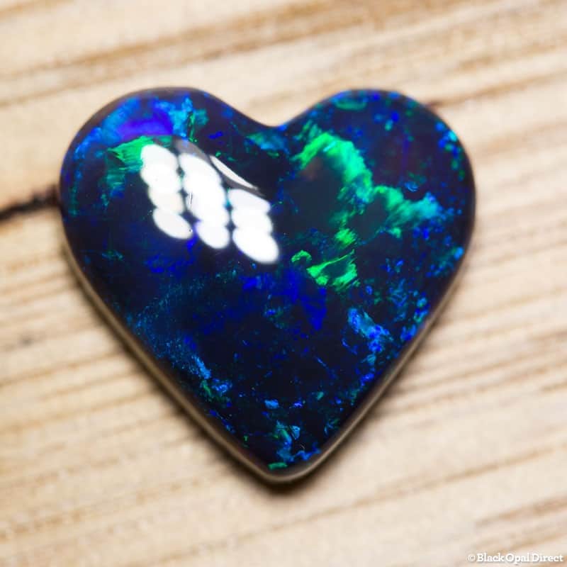 6.40 ct black opal heart 15.5x15x5mm - Image 2