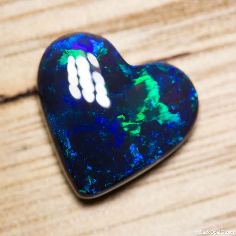 6.40 ct black opal heart 15.5x15x5mm - Image 3