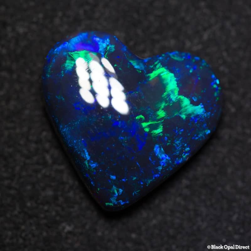 6.40 ct black opal heart 15.5x15x5mm - Image 4