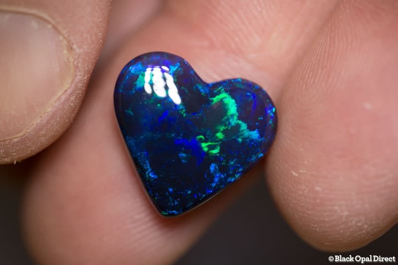 6.40 ct black opal heart 15.5x15x5mm - Image 5
