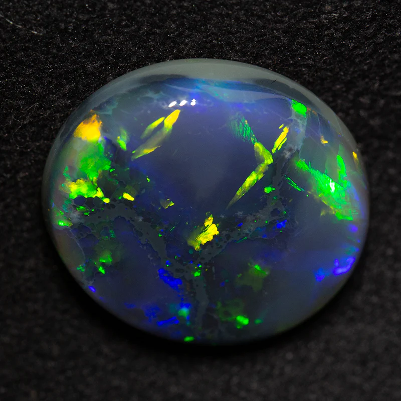 6.44 ct black opal 14.8x13.2x4.5mm - Image 2