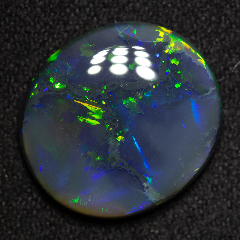 6.44 ct black opal 14.8x13.2x4.5mm - Image 4