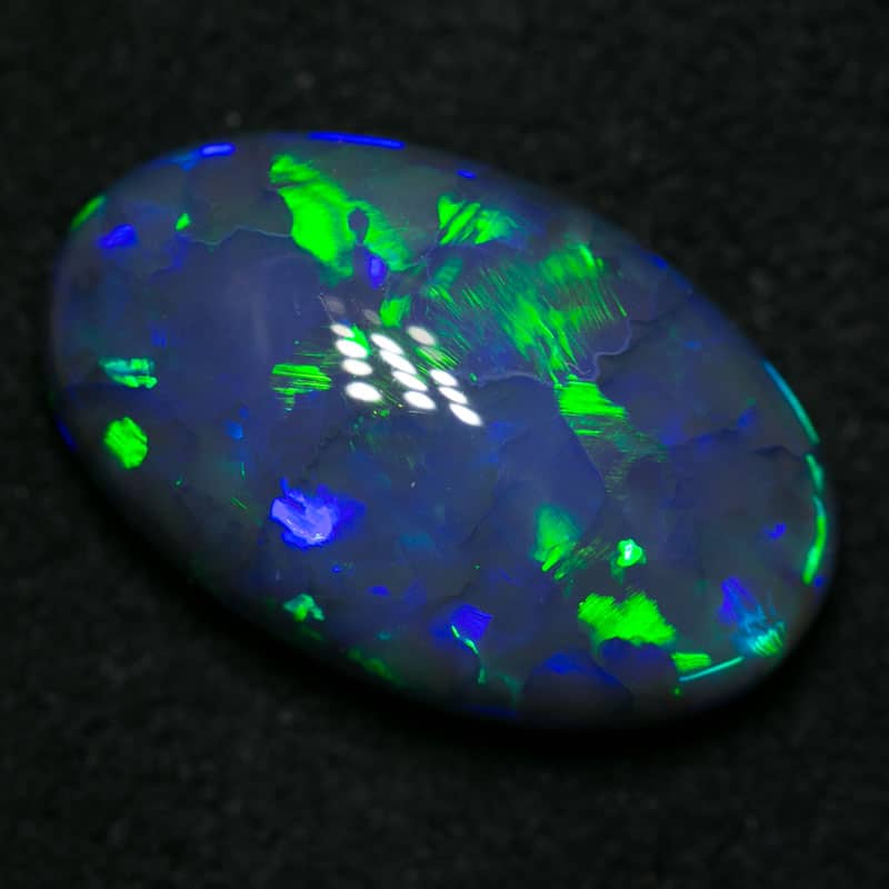 6.48 ct gem black opal 16.5x10x5mm - Image 2