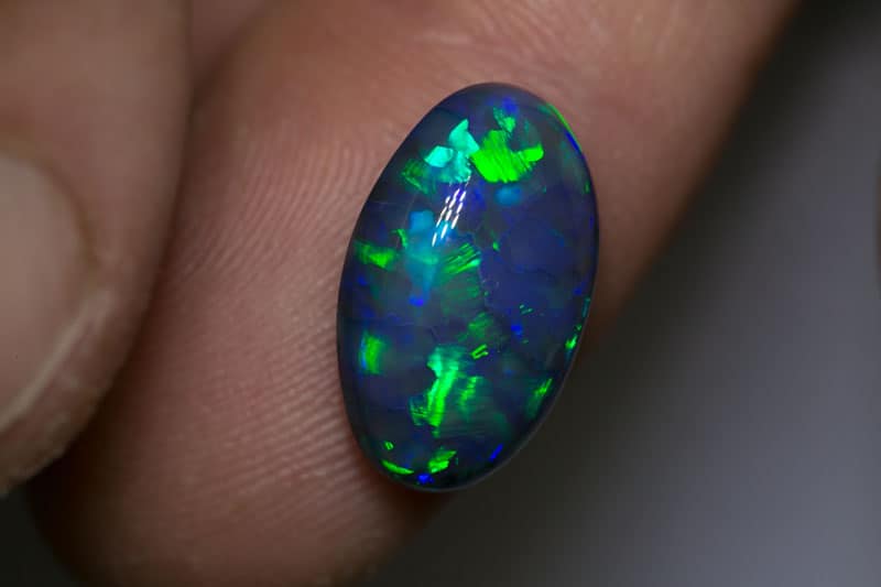 6.48 ct gem black opal 16.5x10x5mm - Image 4