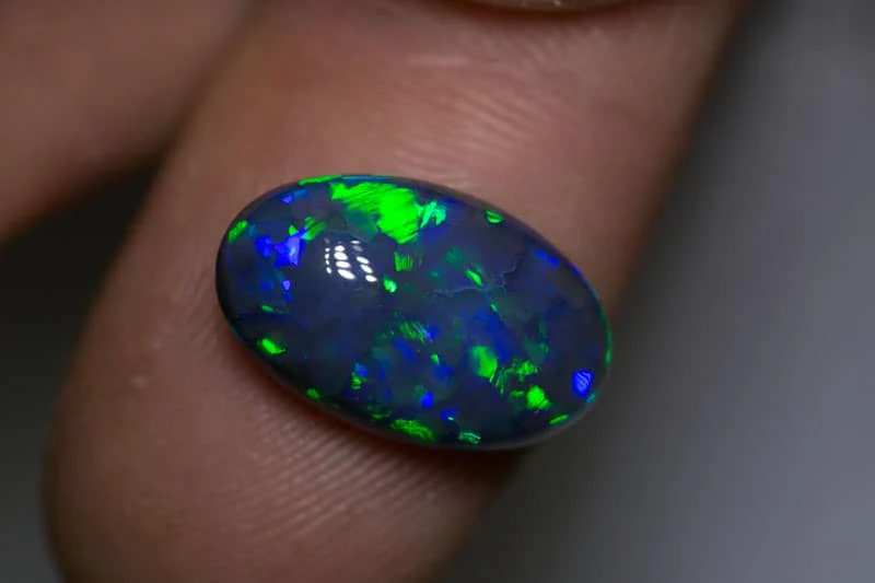 6.48 ct gem black opal 16.5x10x5mm - Image 5