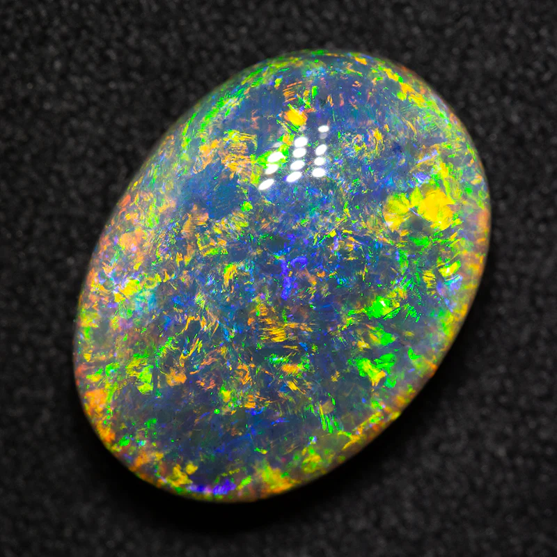6.51 ct gem black opal 15x10x6mm - Image 3