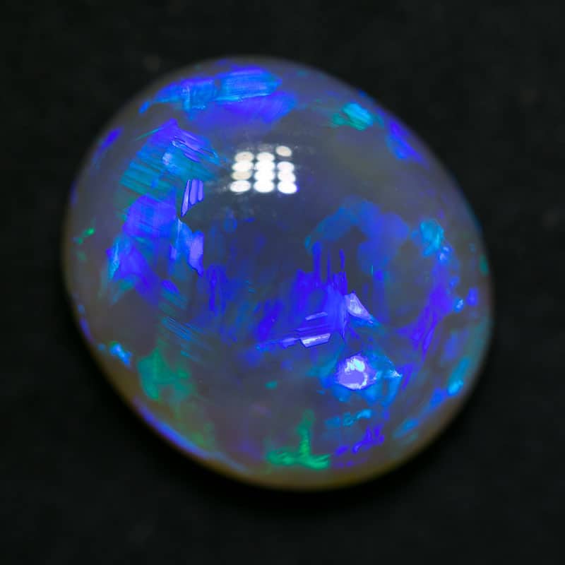 6.63 ct dark crystal opal 14x11x6.5mm - Image 2