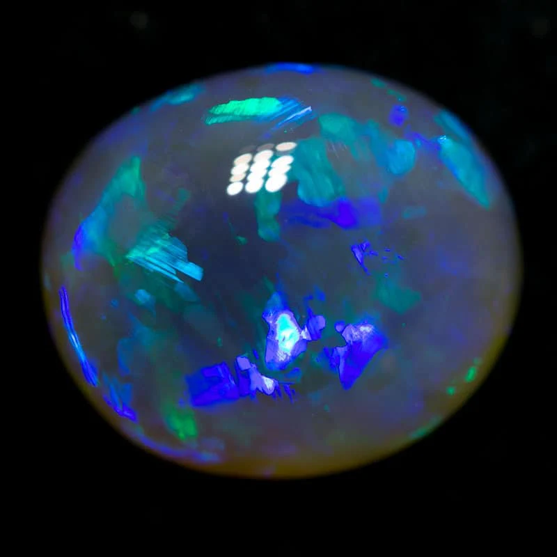 6.63 ct dark crystal opal 14x11x6.5mm - Image 3