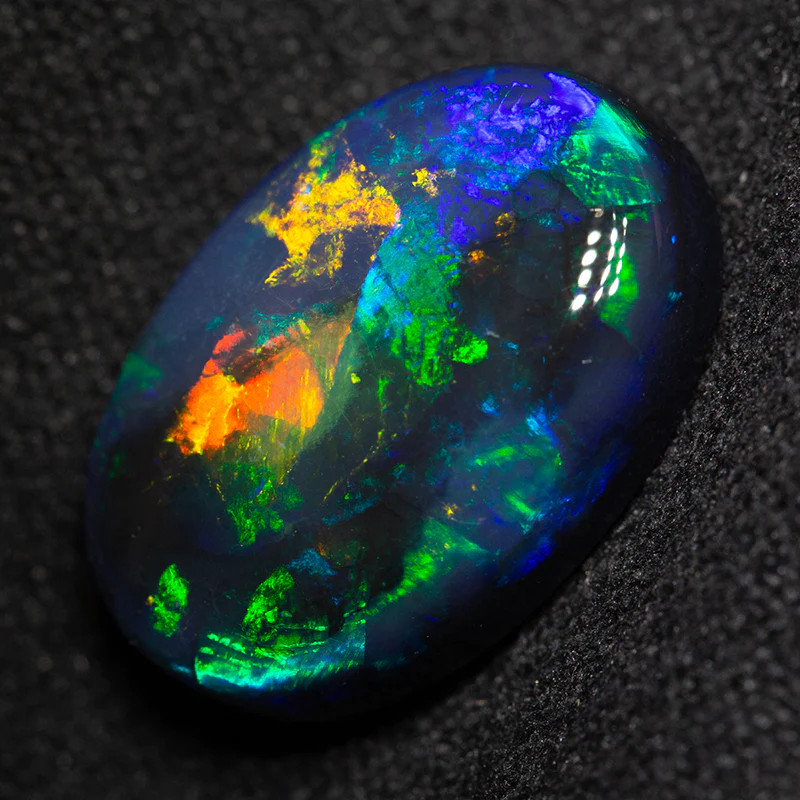 6.70 ct gem black opal 15x10x5mm - Image 2