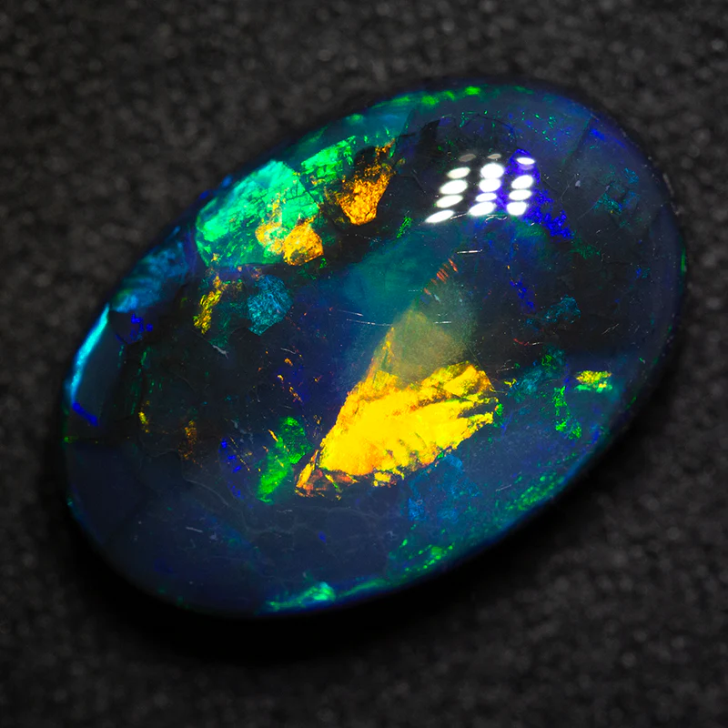6.70 ct gem black opal 15x10x5mm - Image 3
