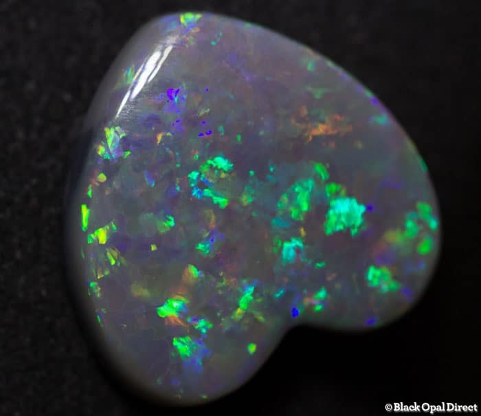 6.80 ct heart shaped semi black opal 15x15x4.5mm - Image 3