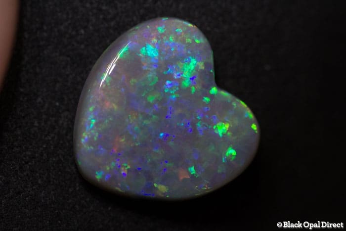 6.80 ct heart shaped semi black opal 15x15x4.5mm - Image 4