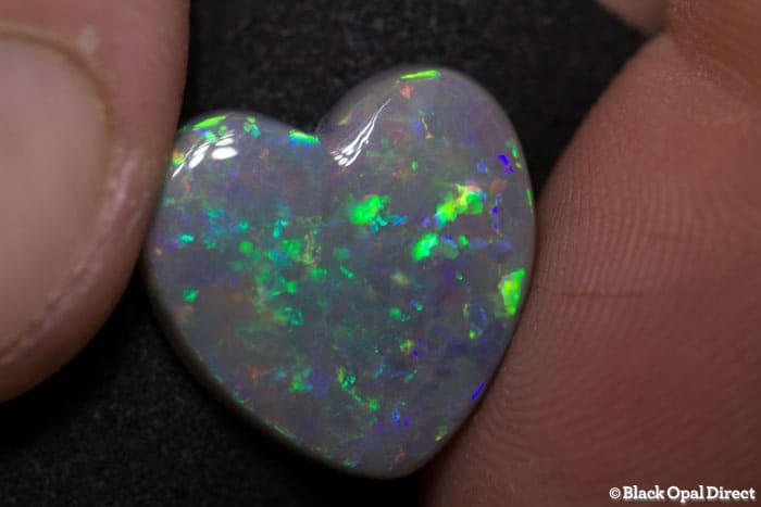 6.80 ct heart shaped semi black opal 15x15x4.5mm - Image 5