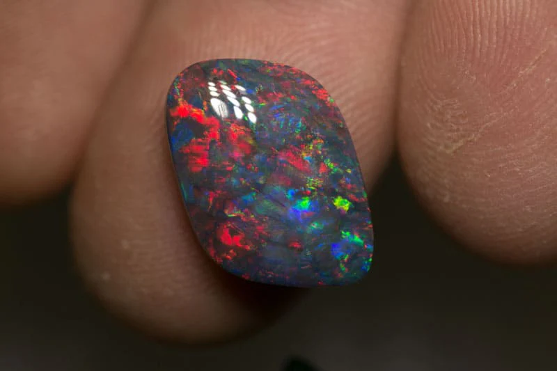 6.85 ct gem black opal 17x11x5.5mm - Image 2
