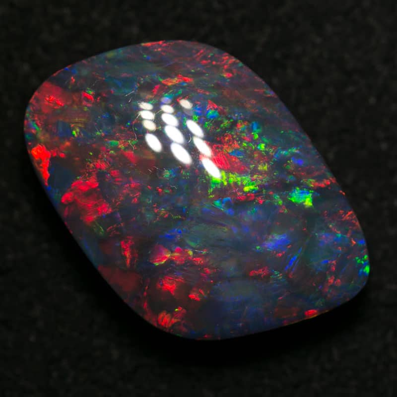 6.85 ct gem black opal 17x11x5.5mm - Image 3