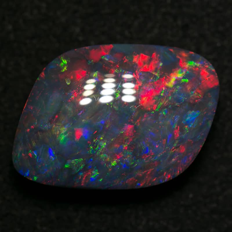 6.85 ct gem black opal 17x11x5.5mm - Image 4