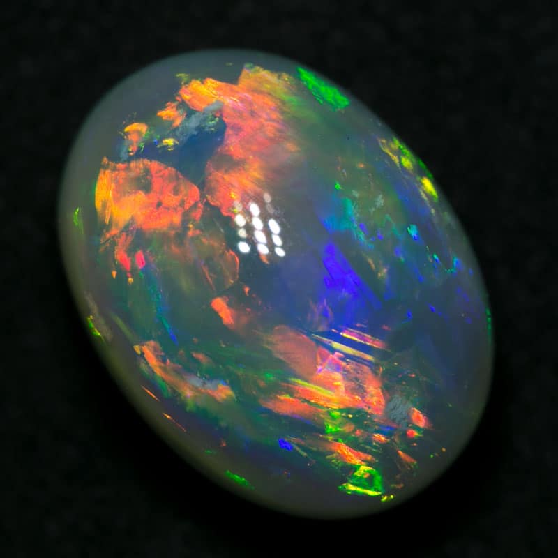 6.86 ct gem black opal 13.5x10x8mm - Image 3