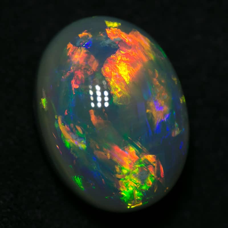 6.86 ct gem black opal 13.5x10x8mm - Image 6