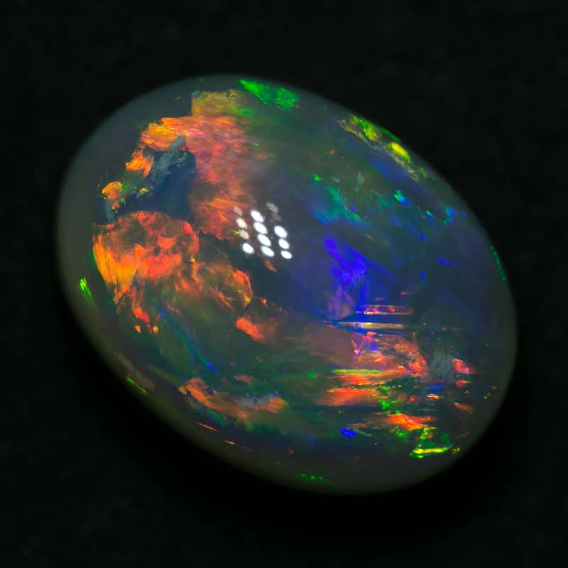 6.86 ct gem black opal 13.5x10x8mm - Image 7