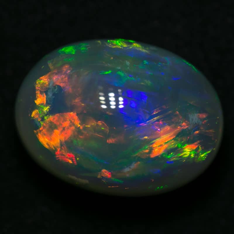 6.86 ct gem black opal 13.5x10x8mm - Image 8