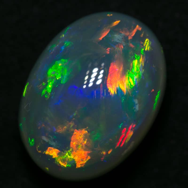 6.86 ct gem black opal 13.5x10x8mm - Image 9