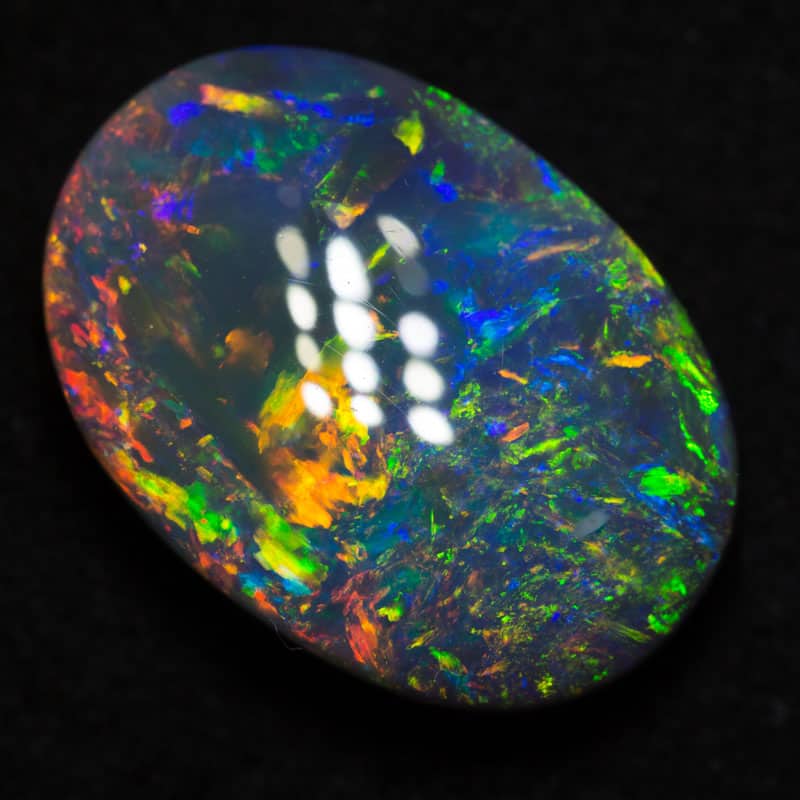 6.88 ct gem black opal 16x12x6mm - Image 2