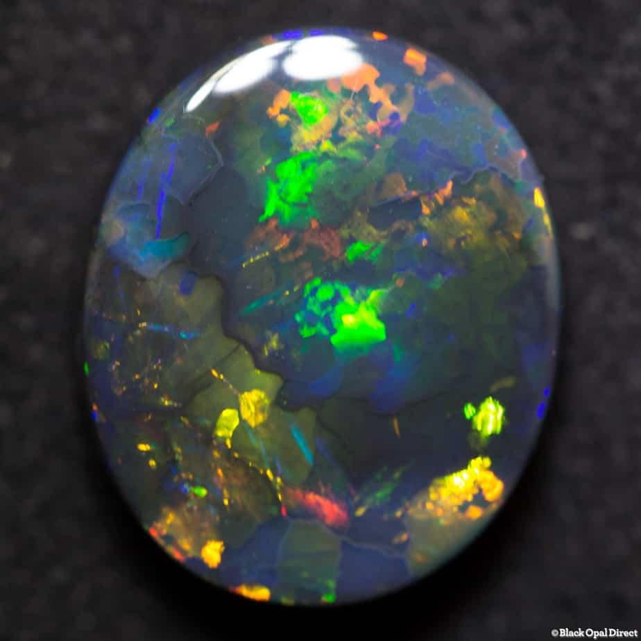 6.95 ct gem black opal 15x12x5.5mm - Image 3