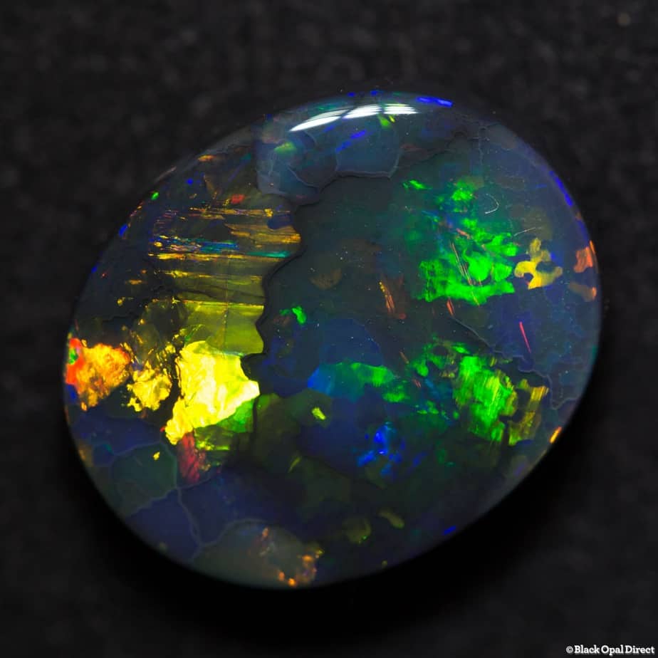 6.95 ct gem black opal 15x12x5.5mm - Image 4