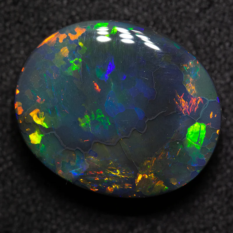 6.95 ct gem black opal 15x12x5.5mm - Image 2