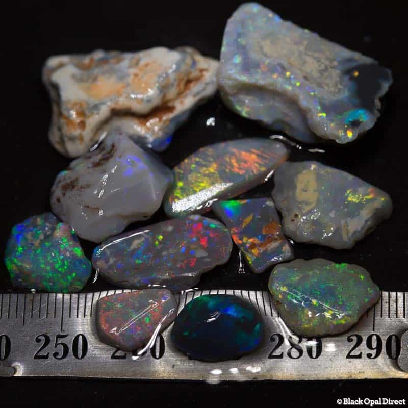 67 ct rough and rubbed opal parcel 11 pieces - Image 2