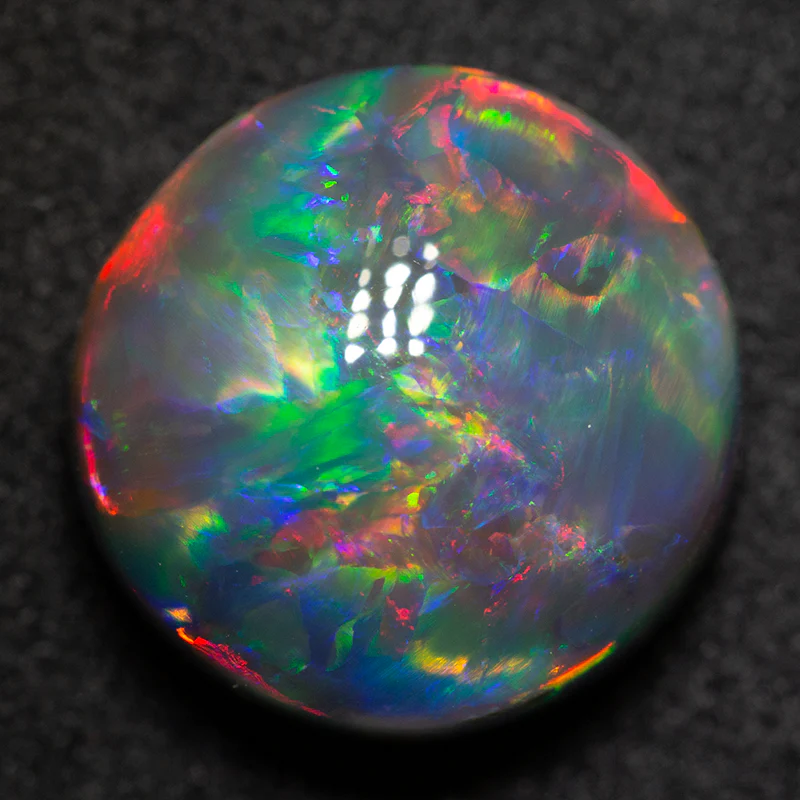7.03 ct gem black opal 12.8x12.8x7.2mm - Image 2