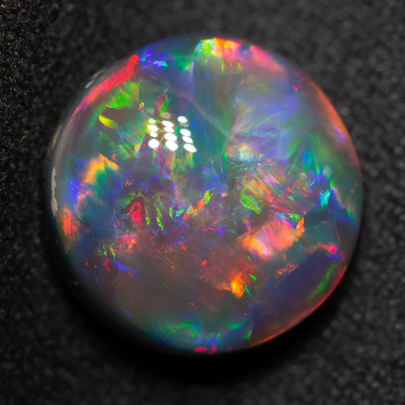 7.03 ct gem black opal 12.8x12.8x7.2mm - Image 4