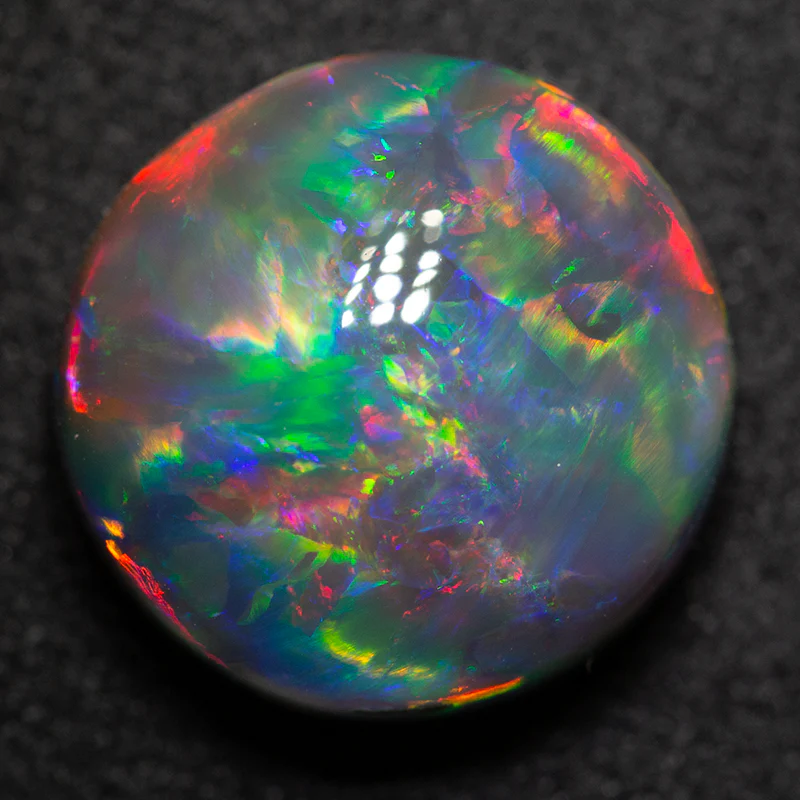 7.03 ct gem black opal 12.8x12.8x7.2mm - Image 5