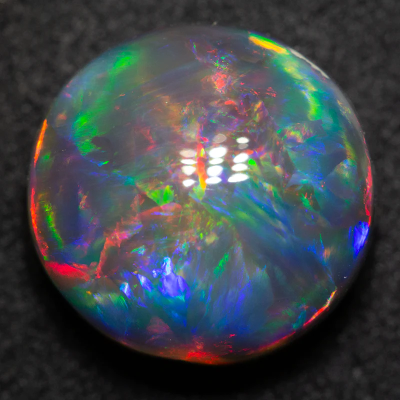 7.03 ct gem black opal 12.8x12.8x7.2mm - Image 6