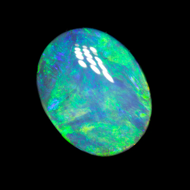 7.07 ct gem black opal 17.3x13.8x4.2mm - Image 2