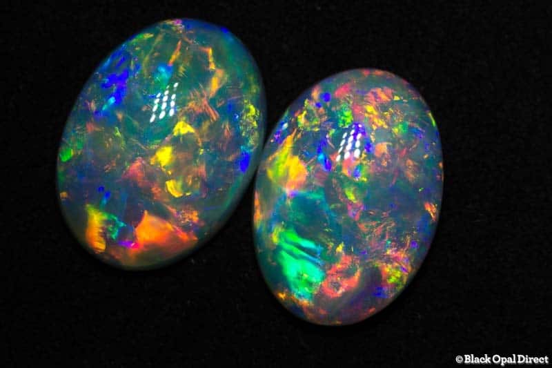 7.14 ct gem crystal opal pair 13x10x4mm - Image 2