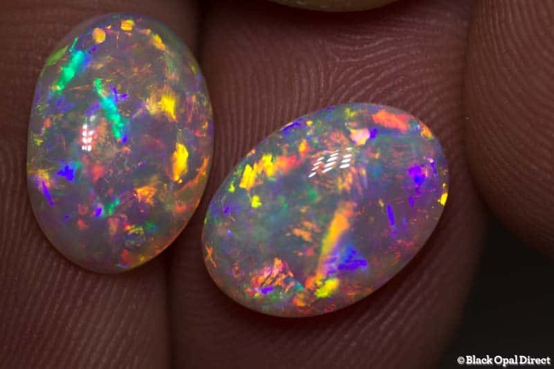 7.14 ct gem crystal opal pair 13x10x4mm - Image 3