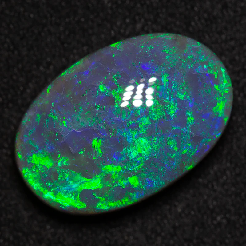 7.35 ct black opal 16.6x11.2x6mm - Image 2