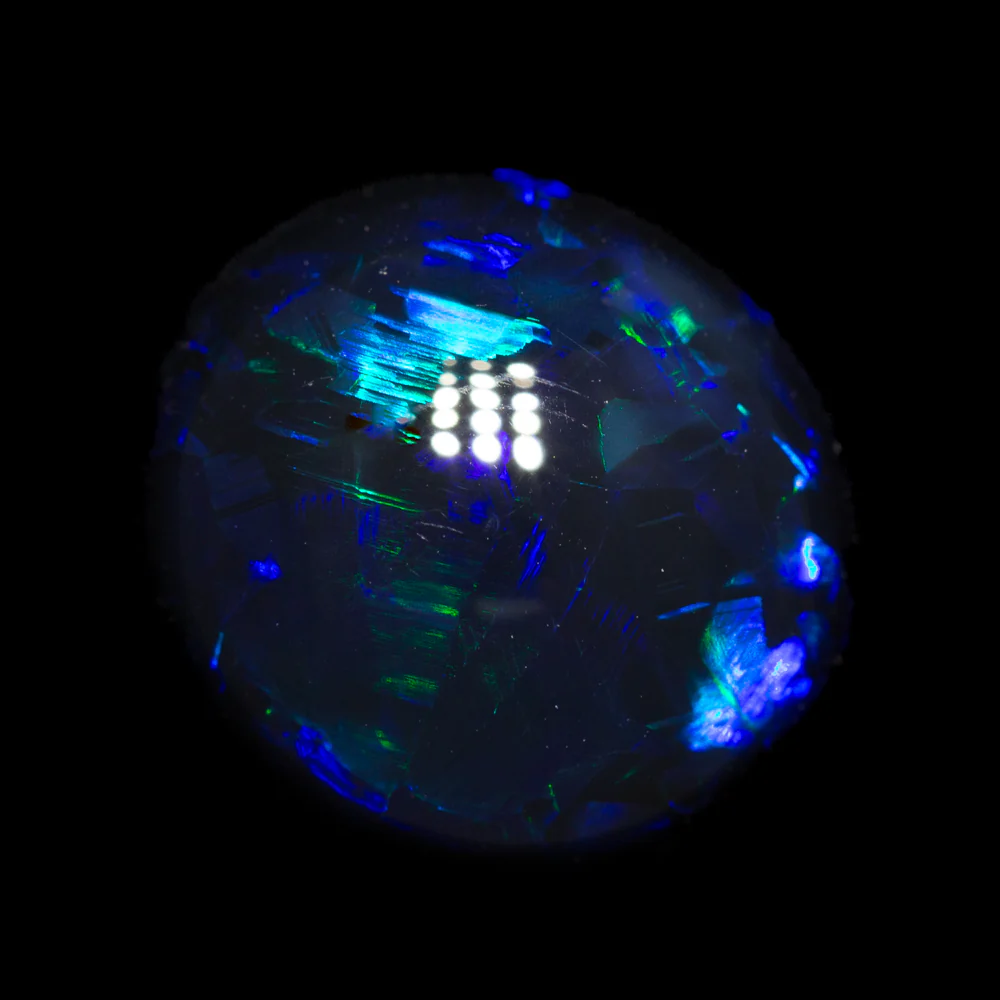 7.42 ct gem black opal 13x12.1x7.9mm - Image 2