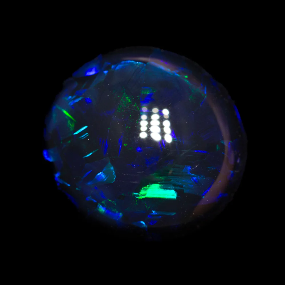 7.42 ct gem black opal 13x12.1x7.9mm - Image 3