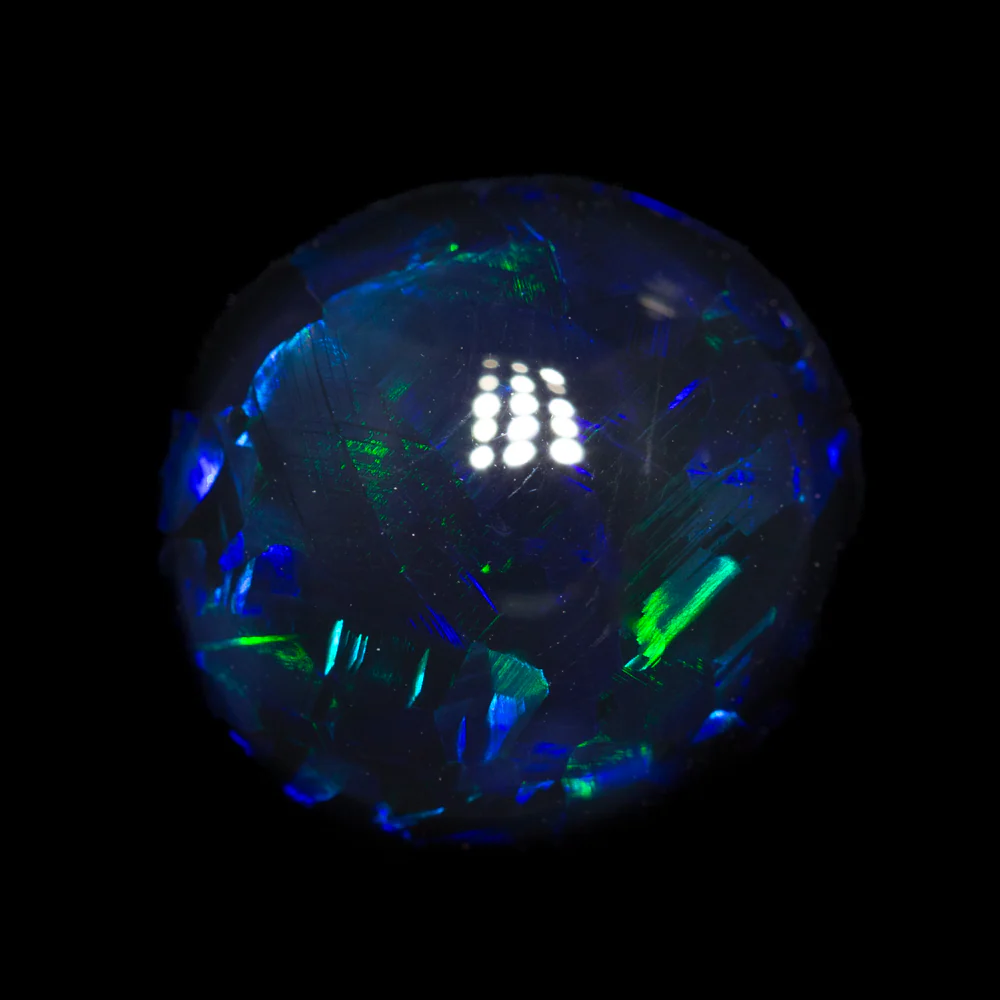 7.42 ct gem black opal 13x12.1x7.9mm - Image 4