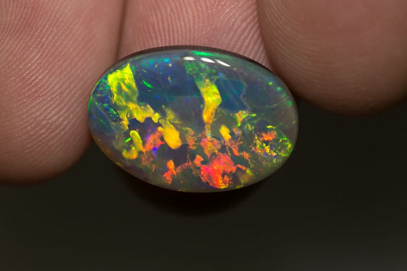 7.61 ct dark opal 19.5x14x4mm - Image 2