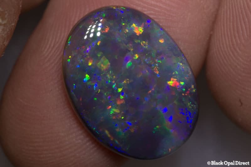 7.82 ct gem black opal 18x14x5mm - Image 2