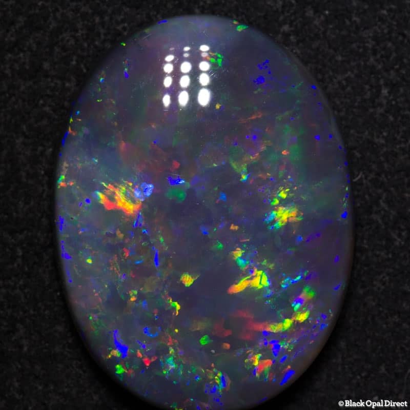 7.82 ct gem black opal 18x14x5mm - Image 3