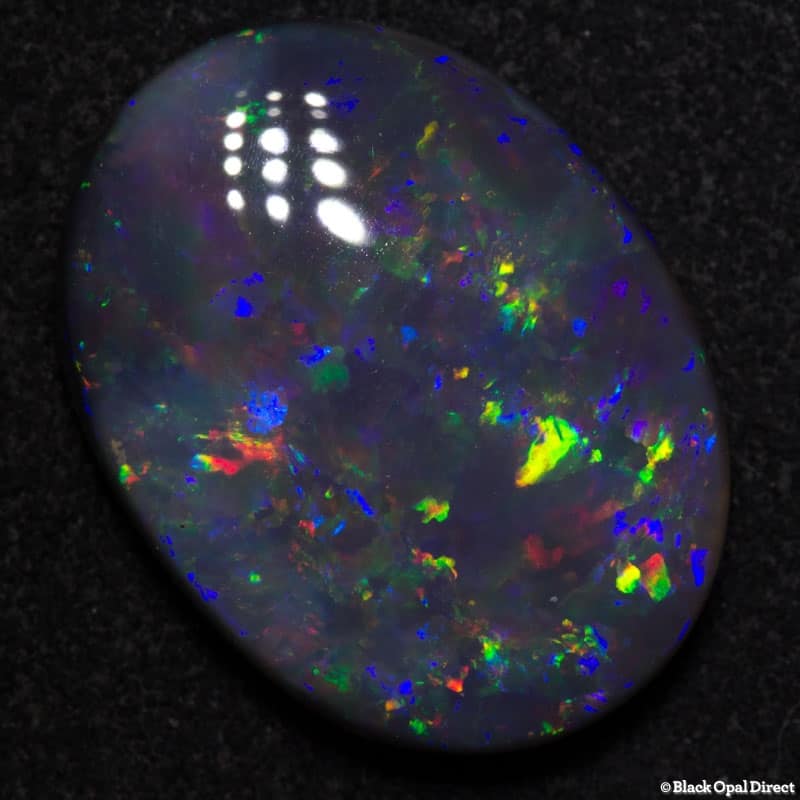 7.82 ct gem black opal 18x14x5mm - Image 4