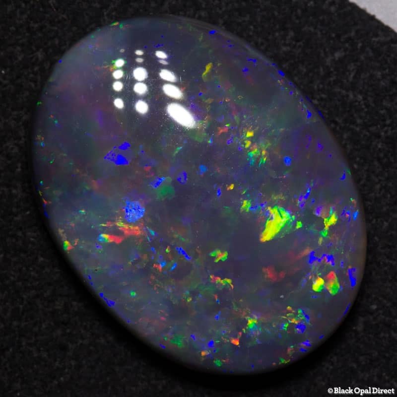 7.82 ct gem black opal 18x14x5mm - Image 5