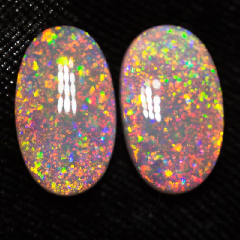 7.84 ct gem crystal opal pair 16x9.5mm - Image 2