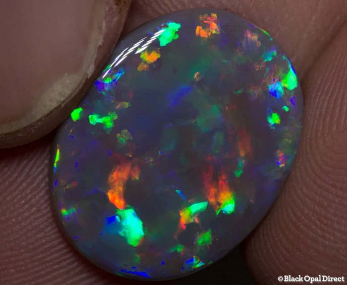 8.19 ct semi black gem opal 19x15x4mm - Image 5