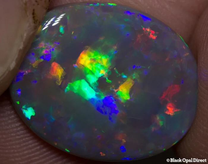8.19 ct semi black gem opal 19x15x4mm - Image 6